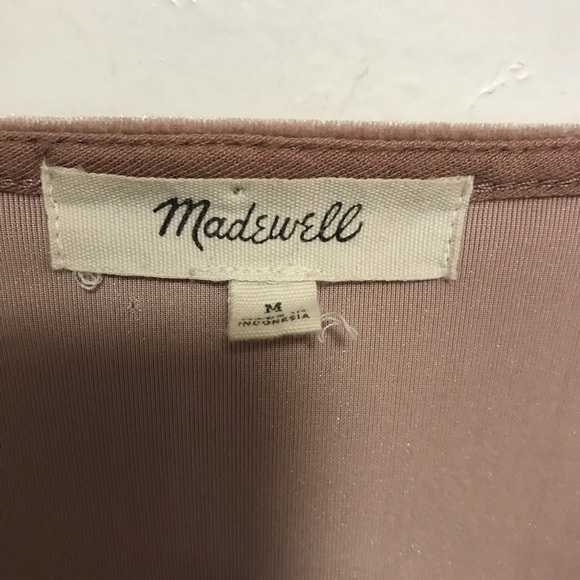 Madewell wrap velvet long sleeve body suit size M - Picture 6 of 7